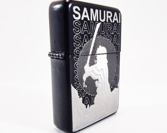 Petrol Lighter - Designed  Styled  Flip Top Petrol Lighter - Brand New - Samurai