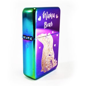 Petrol Lighter - Designed  Styled  Flip Top Petrol Lighter - Brand New - Mamma Bear