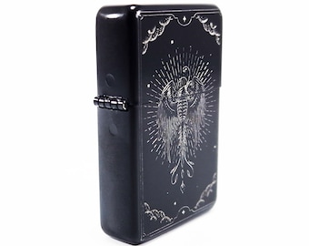 Petrol Lighter - Designed  Styled  Flip Top Petrol Lighter - Brand New - Astral Phoenix
