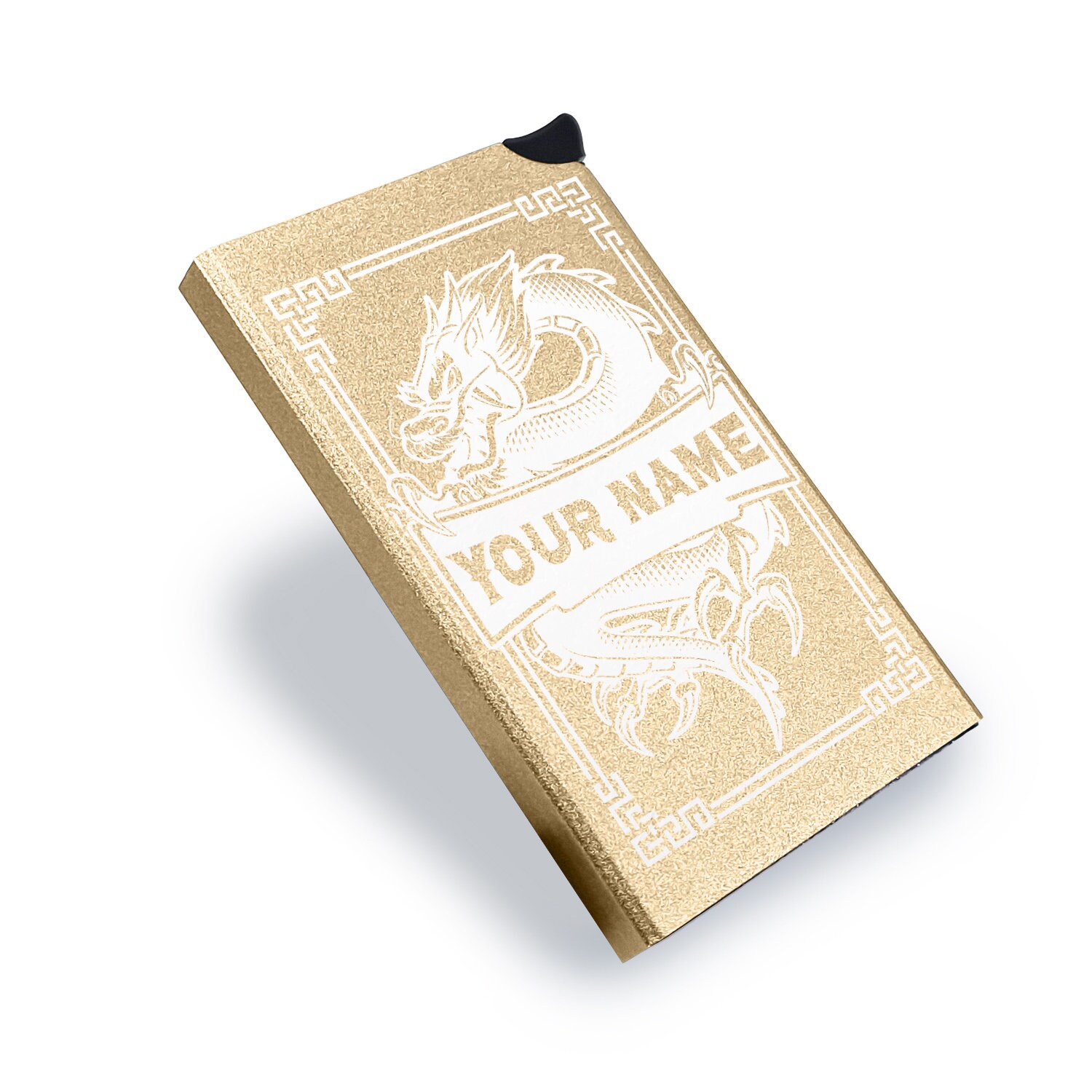 Men's Slim RFID Wallet - Purple Dragon Pop Up Card Holder With Cash Slot