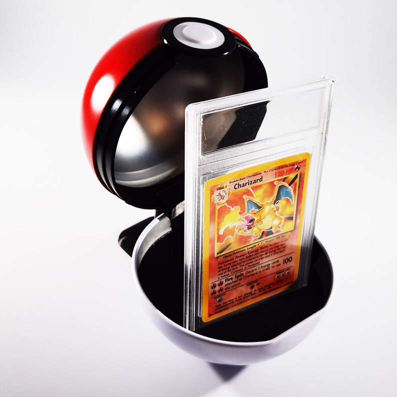 Poke Ball Card Holder Slab or Sleeve UK BASED Etsy