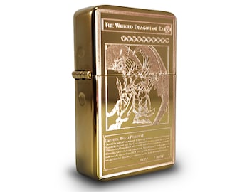 Petrol Lighter - Designed  Styled  Flip Top Petrol Lighter - Brand New - Trading Card -  Yellow God