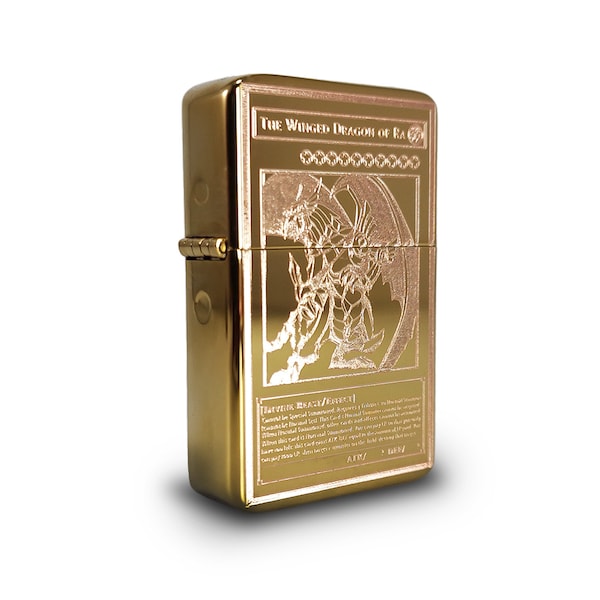 Petrol Lighter - Designed  Styled  Flip Top Petrol Lighter - Brand New - Trading Card -  Yellow God
