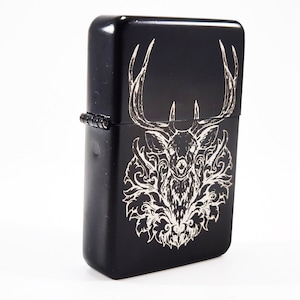 Petrol Lighter - Designed Styled Flip Top Petrol Lighter - Brand New - Deer Stag