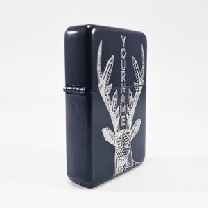 Petrol Lighter - Designed  Styled  Flip Top Petrol Lighter - Brand New - Deer Geo