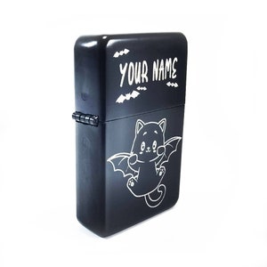 Halloween - Designed  Styled  Petrol Lighter - Kitty Cat Bat