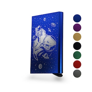 Carteira Pop Up Metal - Bloqueio RFID - Space Shark