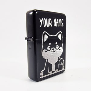 Petrol Lighter - Designed  Styled  Flip Top Petrol Lighter - Brand New - Custom Shiba