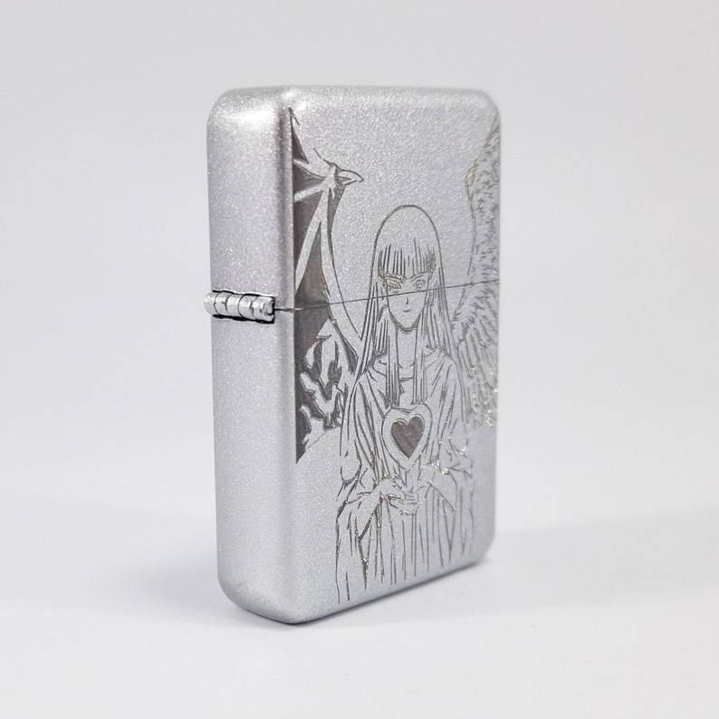 Brand new - Designed Crushed Styled Cigarette Petrol Lighter - Change of Hearts 