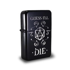 Petrol Lighter - Designed  Styled  Flip Top Petrol Lighter - Brand New - Guess I&#39;ll Die - DND