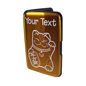 Taschenetui Metallkartenhalter - RFID-Blockierung - Lucky Cat
