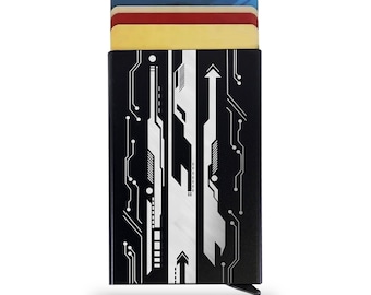 WALLET Pop Up - Pull  - RFID Blocking - Sci Fi - Futuristic