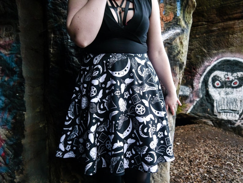 Celestial Anatomy A-Line Skater Skirt image 4