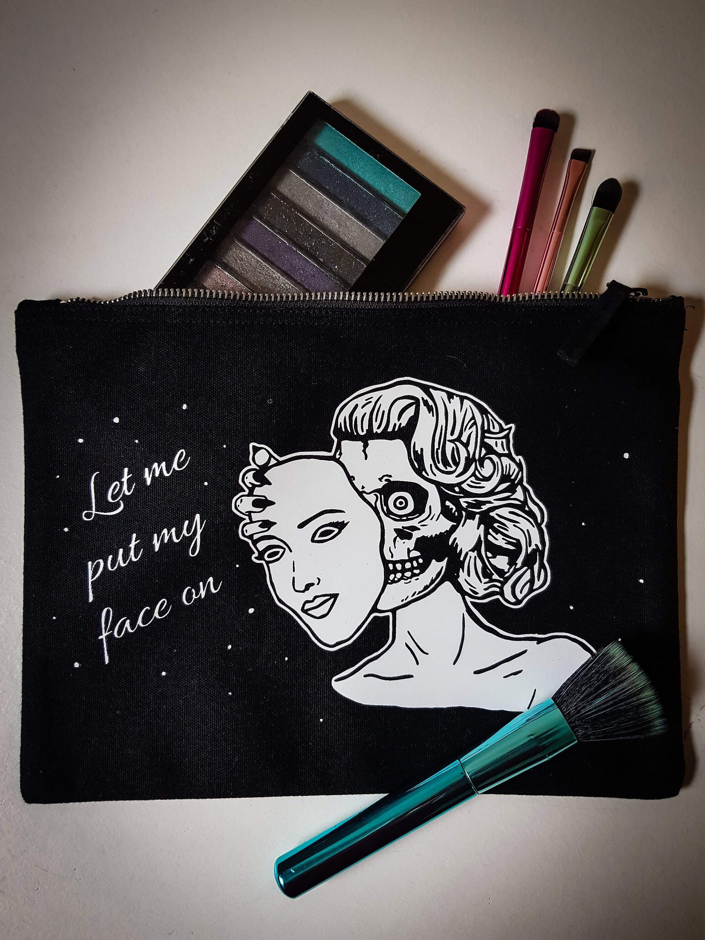 Zombie Face Makeup / Pouch Bag