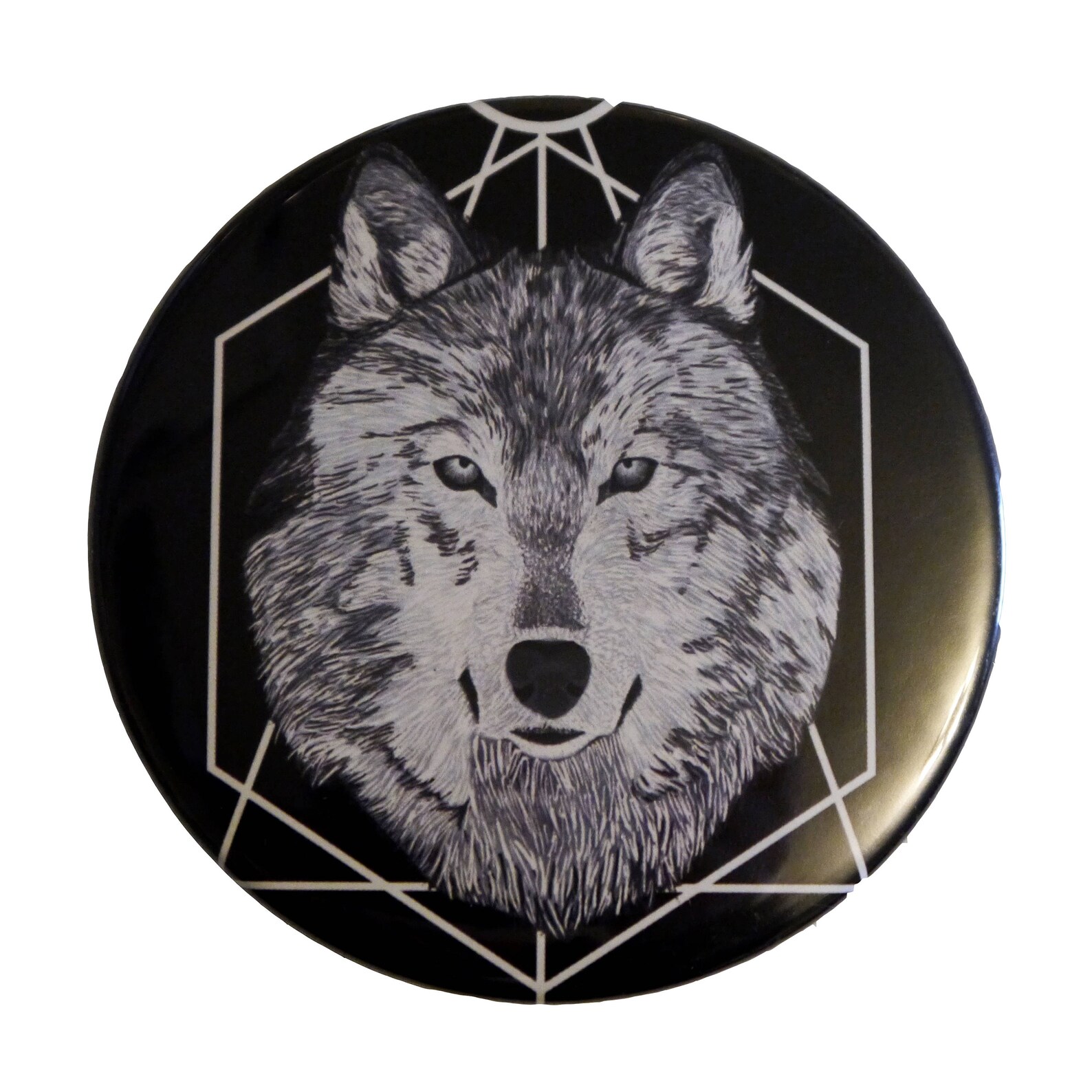 Wolf Pocket Mirror Etsy