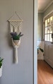 SMALL Clove hitch single plant hanger / Small Macrame wall hanging / home decor 