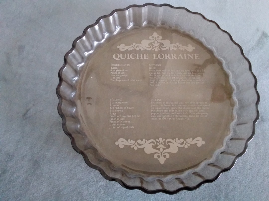 Moule à Tarte Arcopol En Verre Fumé Smokey - NOS Vintage