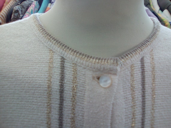 thin cream cardigan