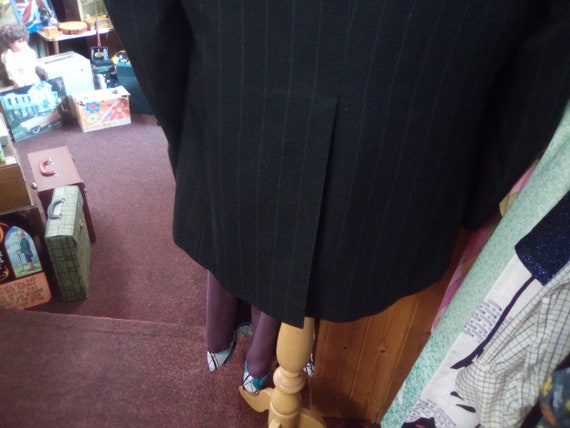 70s Charcoal Chalk Stripe Men's Jacket, Gentlemen… - image 3