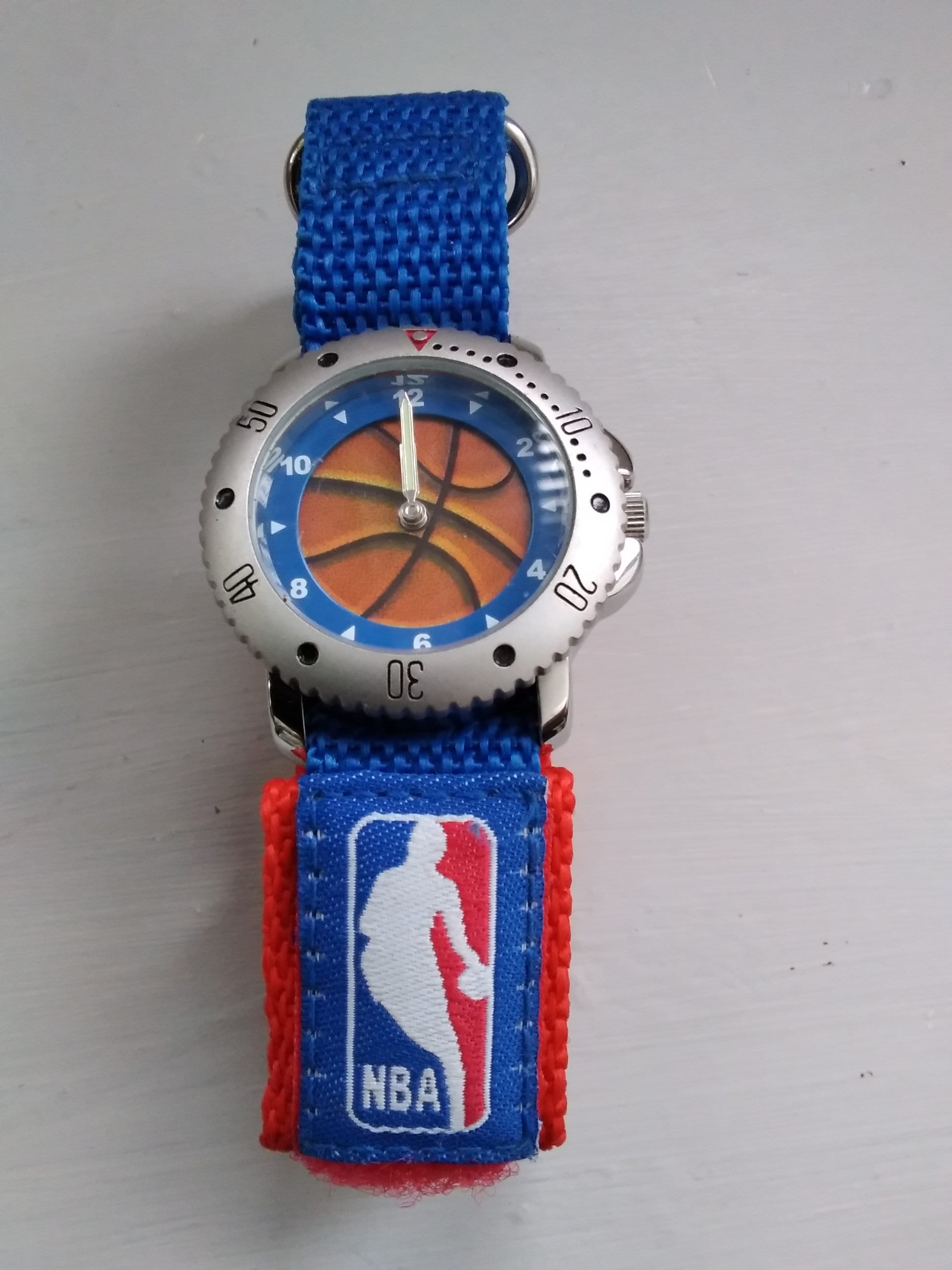 NBA Chrome Wrist Watch, With Team Logo Adjustable Durable Nylon