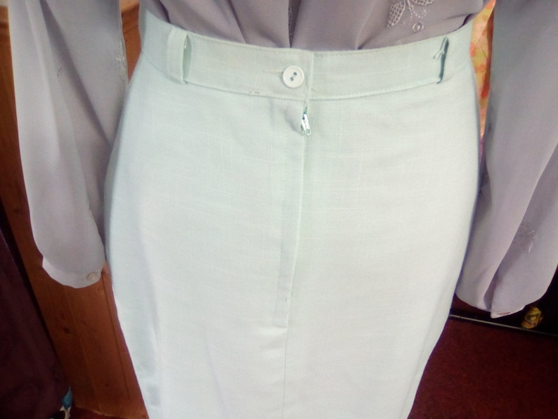 Vintage Skirt 50s/60s Light Blue Pencil Skirt Below The Etsy