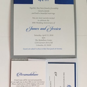 40th Hochzeitstag Einladung