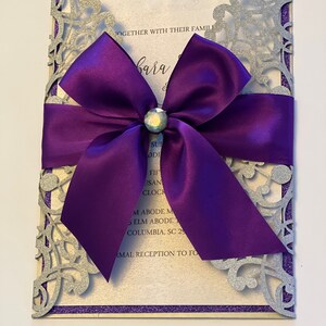 Purple & Silver Invitation
