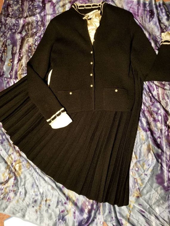 Vintage knit swing suit