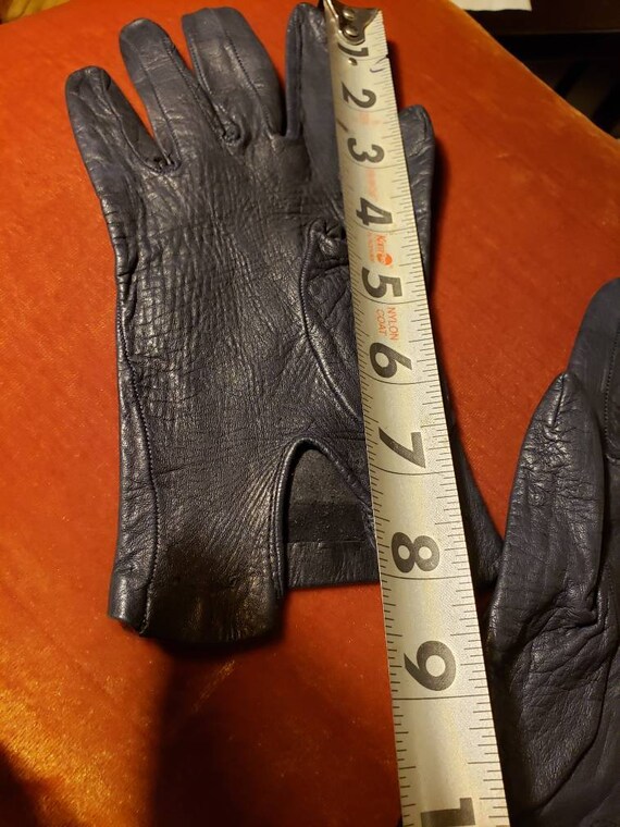 Black kidskin gloves size 5 - image 2
