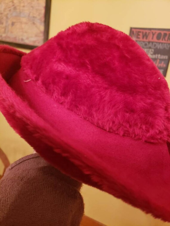 Vintage Selene Red Beaver Wool hat - image 5