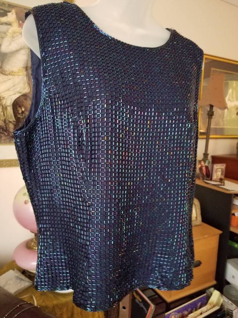 NWT but From the 90s This Oleg Cassini Embellished Beaded Top - Etsy