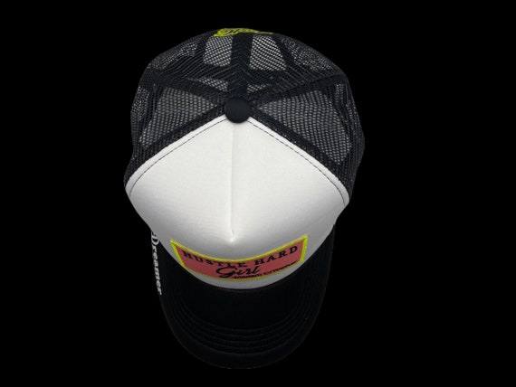 Hustle Hard Girl Black and Yellow Cap Hustle Hard Hat - Etsy main image 4