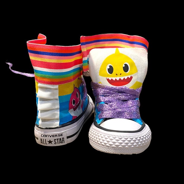 Baby Shark Girl Sneakers Etsy