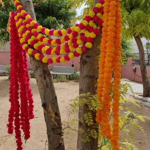 15 Mix Assorted String of  flower torans flower lines marie gold flower strings artificial Indian Decoration flower decore Blossom Garland