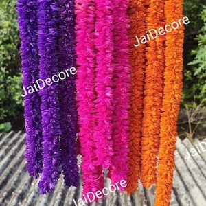 3 feet 6 cm Thick Lotus Decoration Artificial Paper Flower Jasmin Garland Artificial Blossom Indian Wedding Decoration String Beautiful Gift