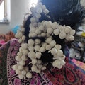 5 Pieces 36 Inch Single Tone Sola Wood Wreath And Tiara Indian Wedding Gajra For Hair Wedding Dancer Hair Accessories Hair Reusable Jwellery