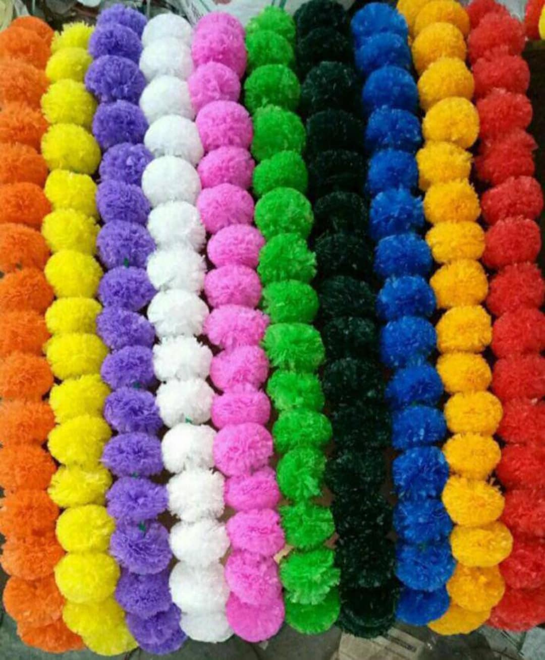 Marigold Rope Free Express Shipping Fresh Look Marigold Strings Lot Toran Flower ...