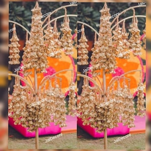 5 Bunches of Indian Flower Garland Gota Fabric Tassel Decoration Artificial Blossom Indian Wedding Christmas Indianess Mehandi Decor Gifts