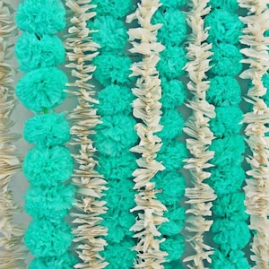 12 Pieces Lot of Jasmine Flower Backdropes Flower Strings Wedding Arch Indian Decoration Natural Look Colorful Strand Gift