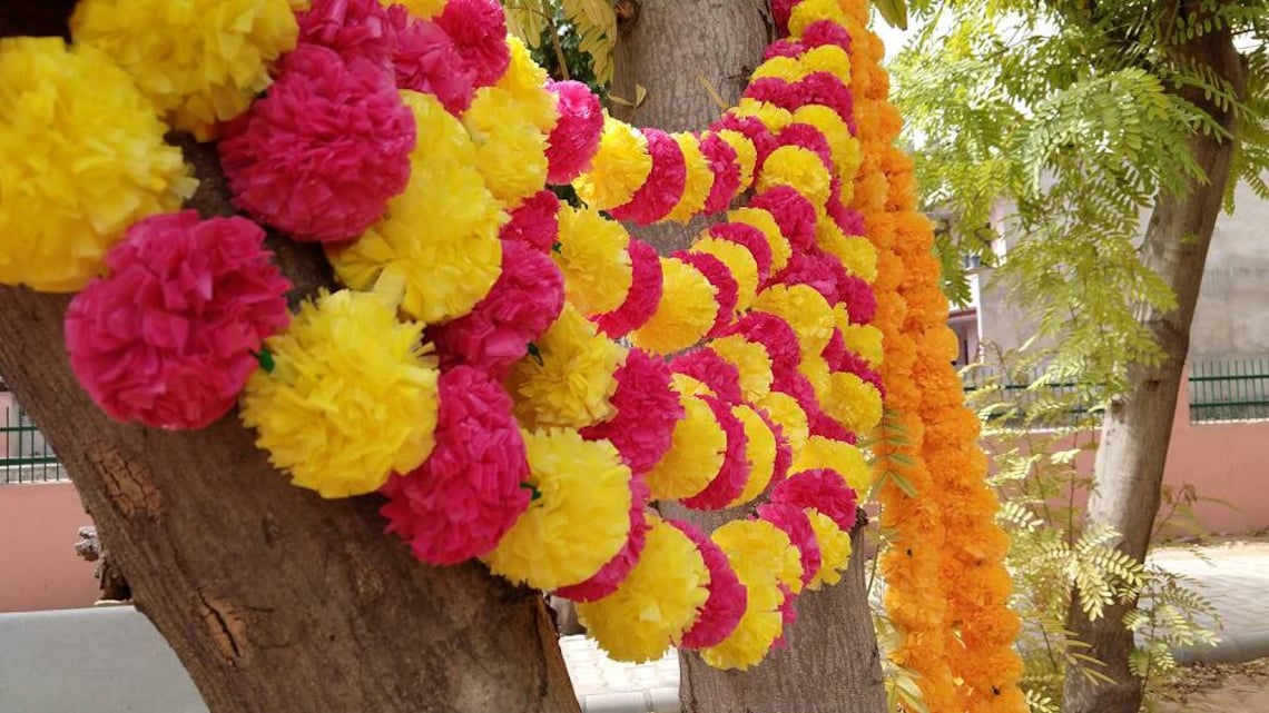 5 Pcs of Artificial Flower Strings Torans Flower Garland Line Etsy