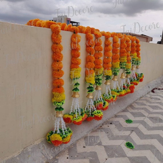 Buy Indian Decoration Artificial Flower Toran Flower Garland ...