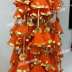 15 Pieces of flower strings Fabric Tassels toran flower lines Triangle Fabric Net Tassels artificial flowers flower decorative lines decor