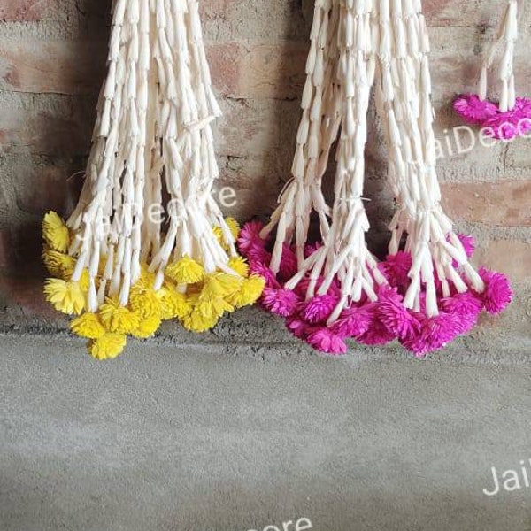 5 Bunches Of Beautiful Sola Lily Marigold Bunch Of 3 Strand Artificial Flowers Blossom Party Wedding Decoration Indian Chandelier Corkwood