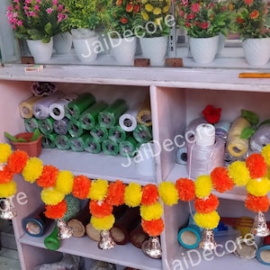 Gratis Express Verzending 5 voet lange Bloem Toran Kunstmatige Garland kleurrijke Toran Kunstmatige Bloesem Indiase Bruiloft Decoratie kleurrijk
