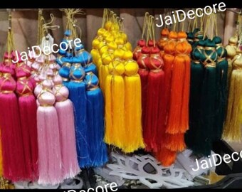 10 Silk Tassels Lot Decorative 12 Inch Colorful Tassels Decor Indian Wedding Decoration Christmas Decoration Mehandi Decoration Bohemian