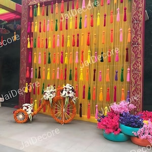 Lot de 10 pompons décoratifs de 6-7 pouces colorés, décoration de mariage indien, décoration de Noël, décoration de fête en laine, bohème