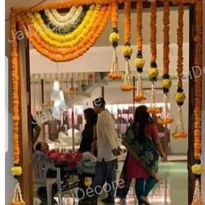 6 feet long Flower Toran Artificial Garland colorfull Flower Toran Artificial Blossom Indian Wedding Decoration Beautiful Indian Maala Haar
