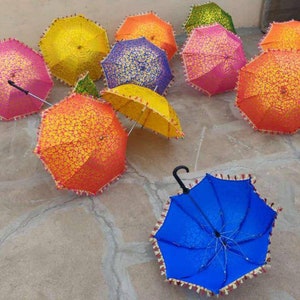 Free Shipping Indian umbrella 10 Pieces of Brand new Decorative Sunshade Umbrella parasol folding canopy vintage Ethnic Umbrella Embroidred