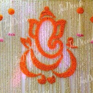 Express Shipping Of Beautiful Rangoli Lord Ganesha Flower Floral Arrangements Centerpiece Marigold Flowers Rangoli Pooja Decorations Worship