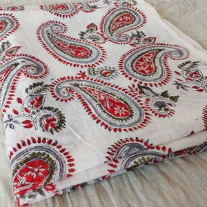 Abstract Indian Light Voile Fabric Hand Block Printed 100% Cotton Fabric Craft Material for Baby Garments Quilting Fabric dress materials